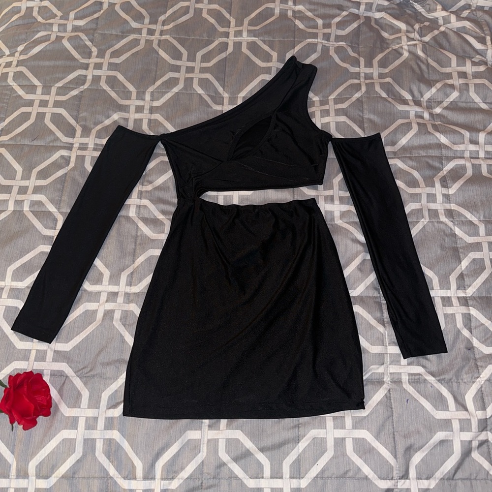 Black mini dress